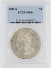 1881-S Morgan Silver Dollar PCGS MS64 S$1 San Francisco Minted No Reserve