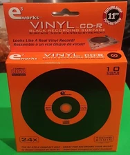 E3works / Box of 10 CD-R Looks Like Vinyl Record / 700Mb-80Min 24x / Brand New