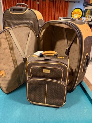 VINTAGE La Tour Eiffel 3-piece Luggage in beautiful tan leather