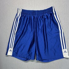 Vintage Adidas Dazzle Shorts Mens Large Blue Basketball Silky Y2K