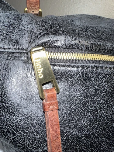 Hobo International Lennox Black Leather Tote Bag - Picture 7 of 12