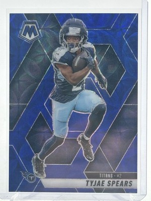 Tyjae Spears-2025 Panini Mosaic Blue Scope Prizm #69 Tennessee Titans