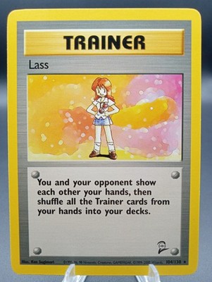 1999 Pokemon Base Set 2 Lass #104 EXTREMELY LP