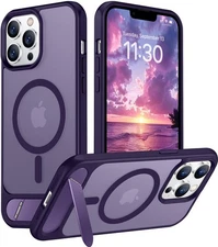 Temdan Magnetic Compatible with iPhone 13 Pro Case, Built-in Invisible Kickst...