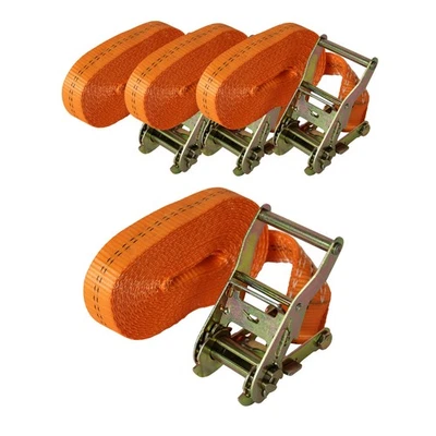 TRUTZHOLM® 4x Profi Ratschen Spanngurt Spanngurte Zurrgurt 1-tlg 6m 2t 2to 2000kg TÜV/GS OR