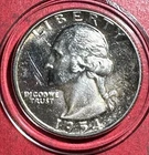 1954 US PROOF SILVER Washington Quarter! Old US Coin!