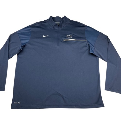 Penn State Nittany Lions x Nike Men's 1/4 Performance Pullover Navy Blue • 2XL - Picture 2 of 9