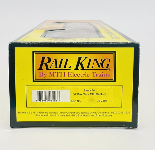 MTH RailKing ATSF Santa Fe 19th Century 34' Box Car 30-7495 New - Picture 9 of 9