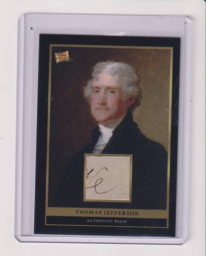 2024 PIECES OF THE PAST HAND WRITTEN RELIC THOMAS JEFFERSON
