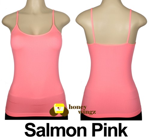 Ladies Women Basic Spaghetti Strap CAMI CAMISOLE TANK TOP Layering Plain Colors - Picture 23 of 39