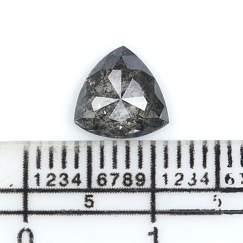 Diamante triángulo suelto natural de 1,12 quilates 7,45 mm diamante sal y pimienta QL2923 - Imagen 7 de 8