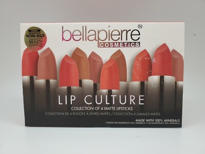 BellaPierre Lip Culture - 4 Matte Lipsticks - Nude, Hothead, Incognito & Aloha