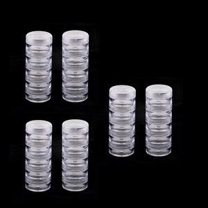 New 4 Storage Stackable Screw Clear Containers 5 Stackable Nail Art Container SZ New 4 Storage Stackable Screw Clear Containers 5 Stackable Nail Art Container SZ