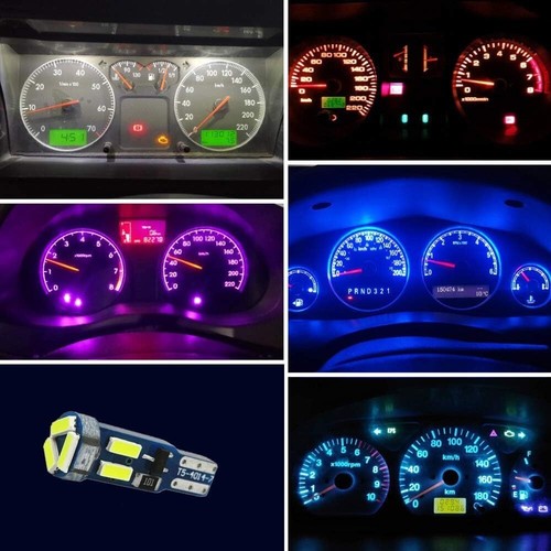 T5 LED Car Light Bulbs for Interior Gauge Cluster Dashboard Instrument 10 Pack - Bild 10 von 10