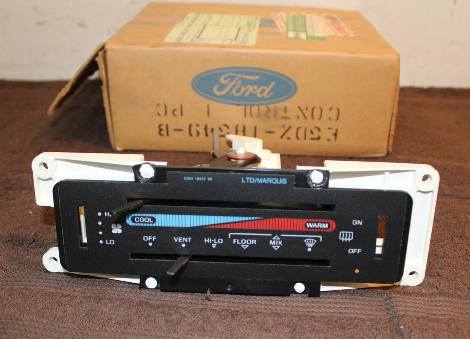Ford LTD 1985 1986 Mercury Marquis nuevo conjunto de control de calefacción con ventana trasera HD Foto 2 de 4