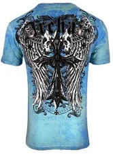 Archaic by Affliction Men's T-Shirt Lustrous Skull Wings Biker S-4XL