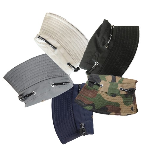 Toutacoo, Adjustable Summer Bucket Hat - Unisex Black - Picture 5 of 5