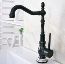Oil Rubbed Bronze Bathroom Basin Faucet Vessel Sink Mixer Tap Single Hole/Handle