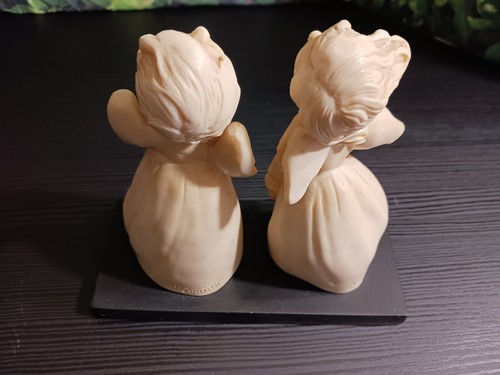 Santini Angel Cherubs Vintage Art by A. Santini Girl Boy Made In Italy MCM - Picture 3 of 18