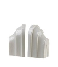 L'Oca Nera Fermalibri archi grigio - set 2 pz in ceramica 1L138
