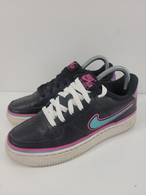 Nike Air Force 1 Low LV8 Miami Vice AR0734-001 Size Youth 5.5 Black Sneaker