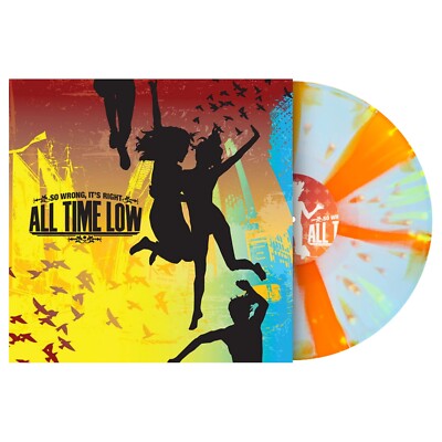 All Time Low - So Wrong, It's Right - Orange & Blue Pinwheel w/ Yellow Splatter
