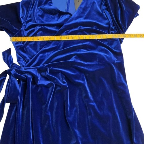 Anthropologie Eloquii Women's Velvet Gown Blue Plus Size 20 Maxi Stretch NWT - Picture 8 of 15