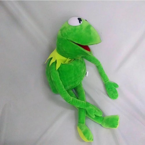 Muñeca de peluche suave marioneta de mano Kermit la rana 23" juguete niños mejor regalo de Navidad - Imagen 6 de 24