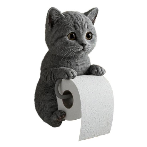 Cat Paper Towel Holder, Fun 3D Cat Paper Towel Holder, Bathroom Kitchen - Picture 12 of 26