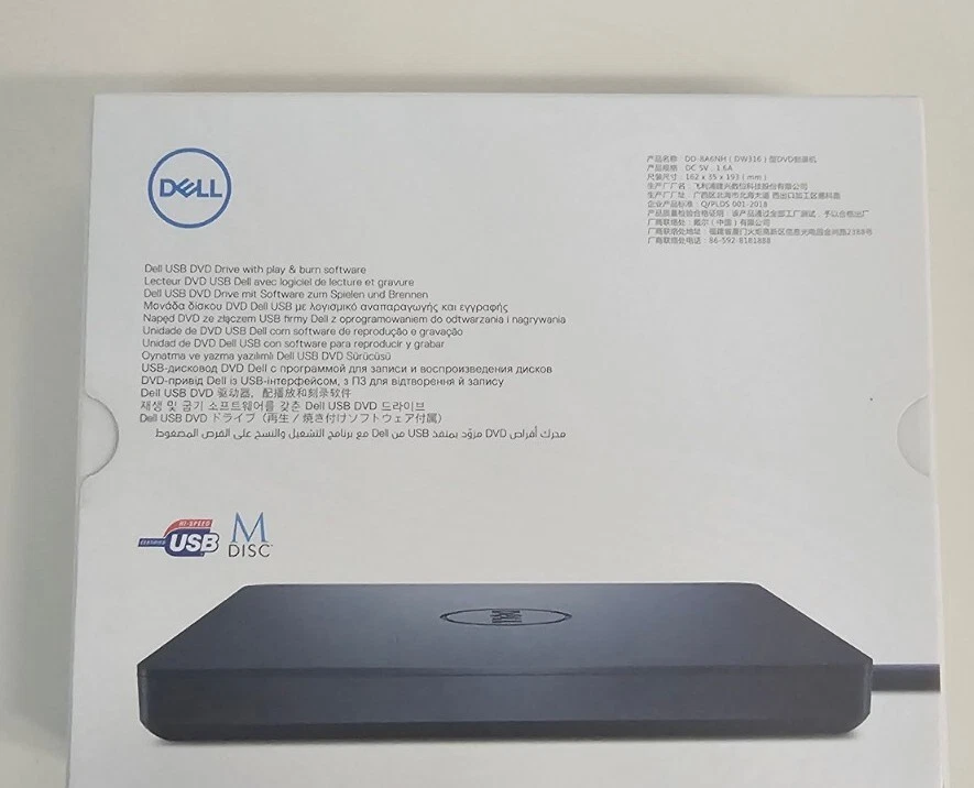 **NEW SEALED** Dell DW316 External USB Slim DVD Drive - Image 2 of 4