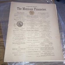 THE MEXICAN FINANCIER NEWSPAPER Aug. 10, 1889 Spanish English, Finance Business