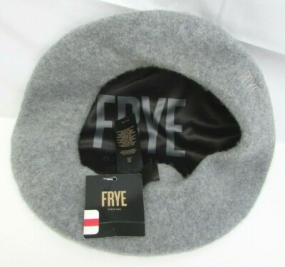NWT FRYE Merino Wool Beret Frye Womens Lead Gray Merino Wool Beret Cap Hat NEW F018-020  main image 3