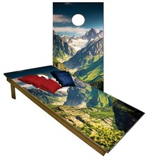 Cornhole Great Woodland Mountain Pass Boards BEANBAG TOSS GAME w Bags Set