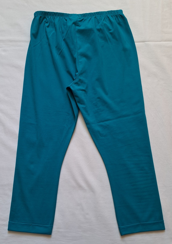 Laura Torelli Damen Capri Leggings Gr.L Baumwolle 95% El. Jersey türkis-grün - Bild 8 von 9