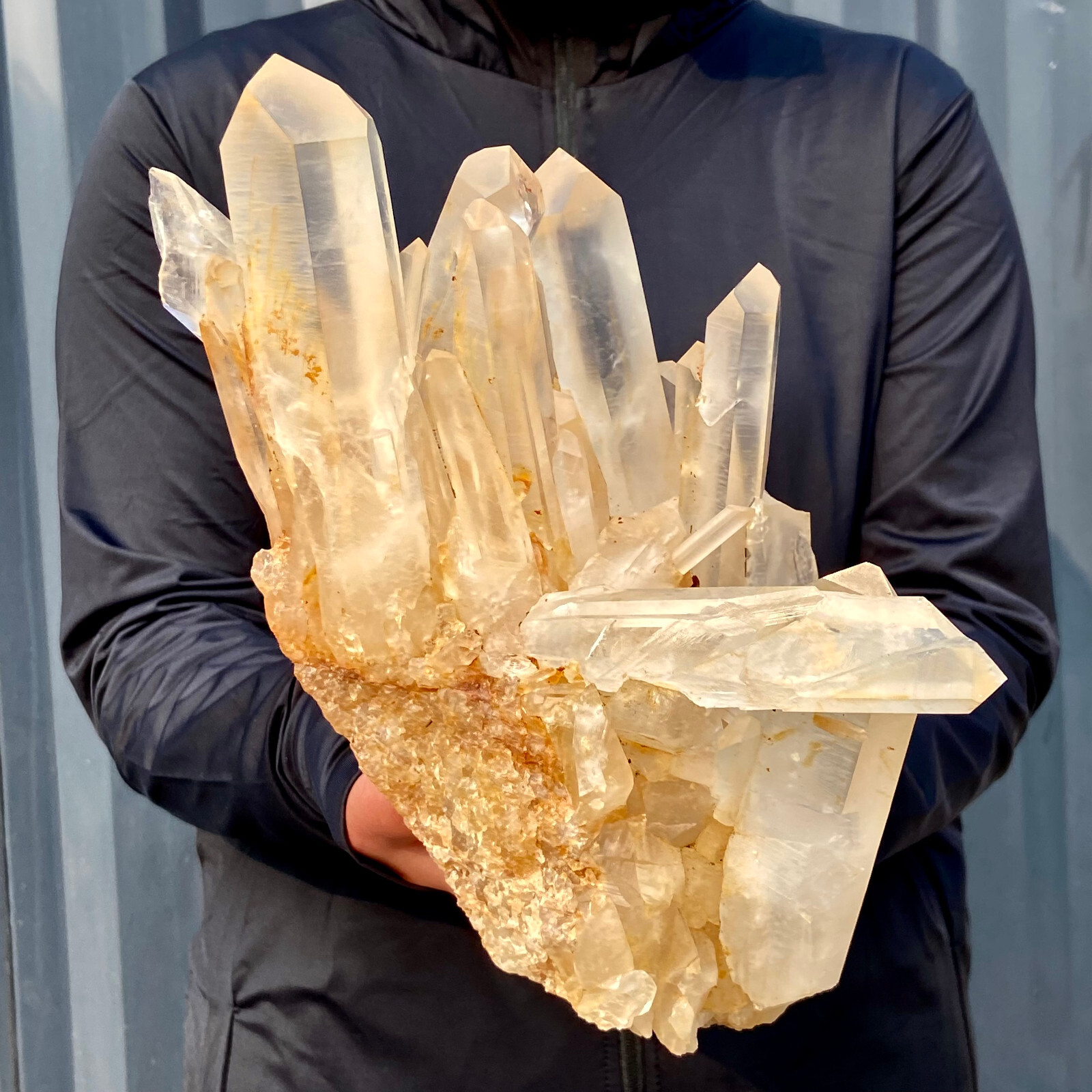 7LB A+++Large Natural white Crystal Himalayan quartz cluster /mineralsls