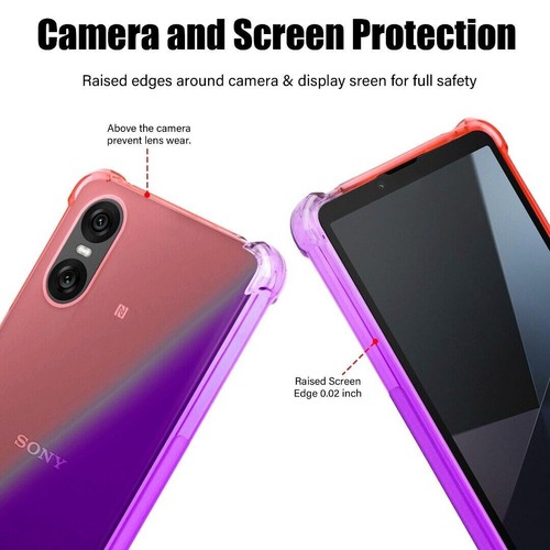 Pour Sony Xperia 10 VI Étui,Transparent Silicone Antichoc Gel Pente Étui - Photo 12 sur 16
