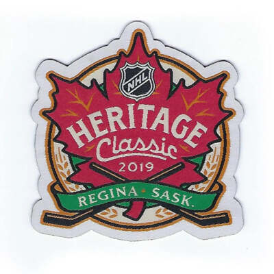 2019 NHL Heritage Classic Jersey Woven Patch Winnipeg Jets Calgary Flames (4''Tal