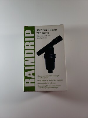 Raindrip R605DT 3/4 in. Drip Irrigation Y Filter 1 pk -Pack of 1 Free Shipping
