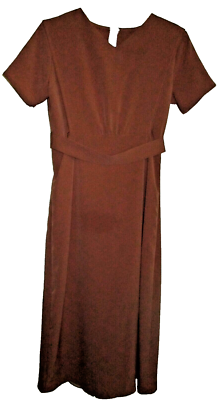 Amish Mennonite Modest Cape Dress Brown Christian Handmade 36"Bust/28"W  OOAK EUC | eBay