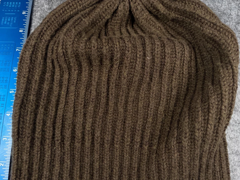 Gap Beanie Toque Adult One Size Green Brown Double Knit Wool Cotton Nylon Blend - Image 2 of 4