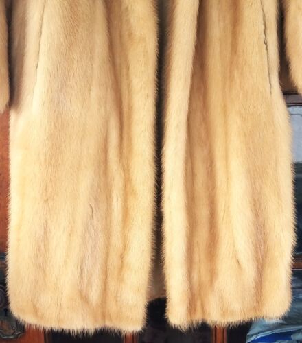 Full Length Blond Mink Coat Vintage Canadian Fur Company Ladies Elegant EMBA - Picture 2 of 11