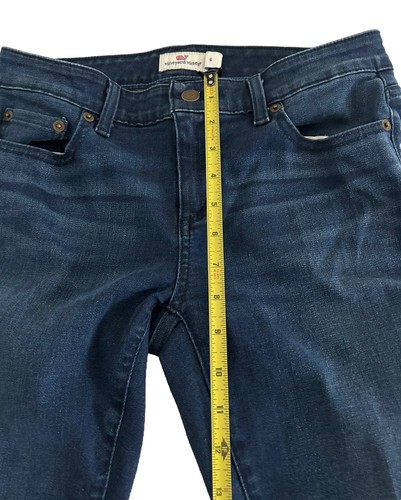 Vineyard Vines Damen blau Gürtel geschlungen Skinny Leg Denim Jeans Größe 6 - Bild 7 von 10