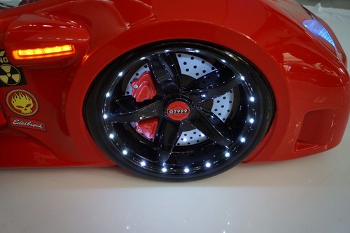 Autobett GT999 Rot Vollausstattung mit Türen Sound LED - Kinderbett Jugendbett - Bild 9 von 12