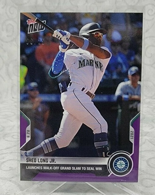 2021 Topps Now Card Seattle Mariners Shed Long JR #395 - Purple Parallel #6 /25