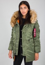 Alpha Industries Women’s Sage Green N3b Parka Jacket - Size Medium - New W/tags