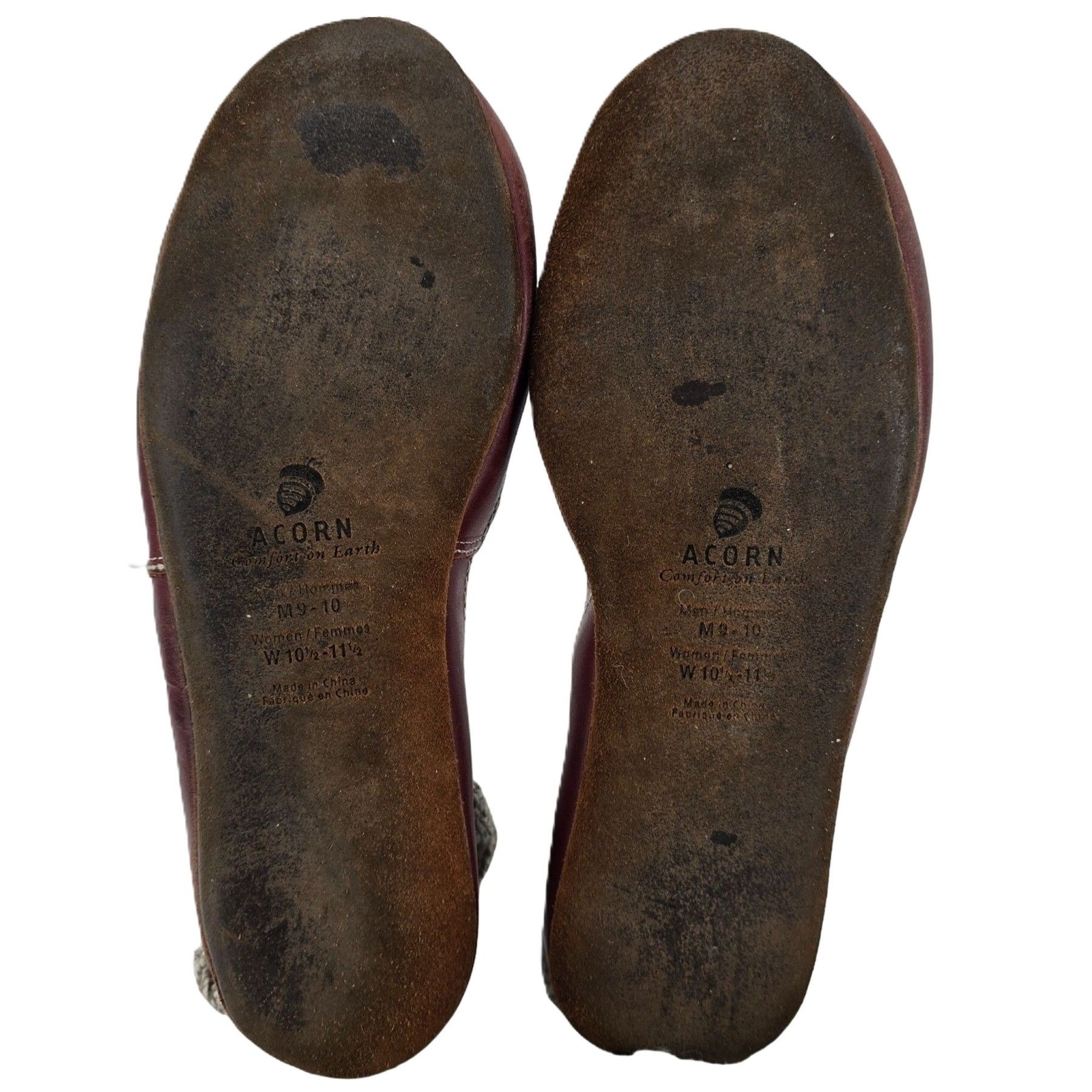 SAOLA Calzini comodi pantofole donna ghianda 10 5 11 5 lana straccio grigio suola pelle