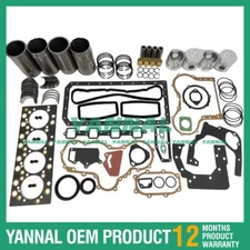 4X Overhaul Rebuild Kit With Gasket Set Bearing For YUNNEI YN38GBZ Engine