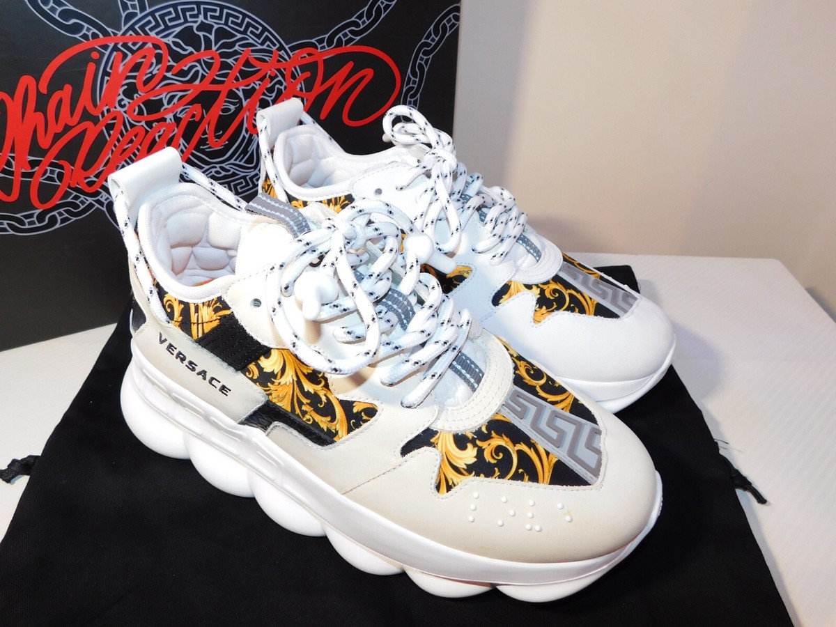 VERSACE CHAIN REACTION Trainers Luxury Shoes Size 6 UK 39 EU | eBay
