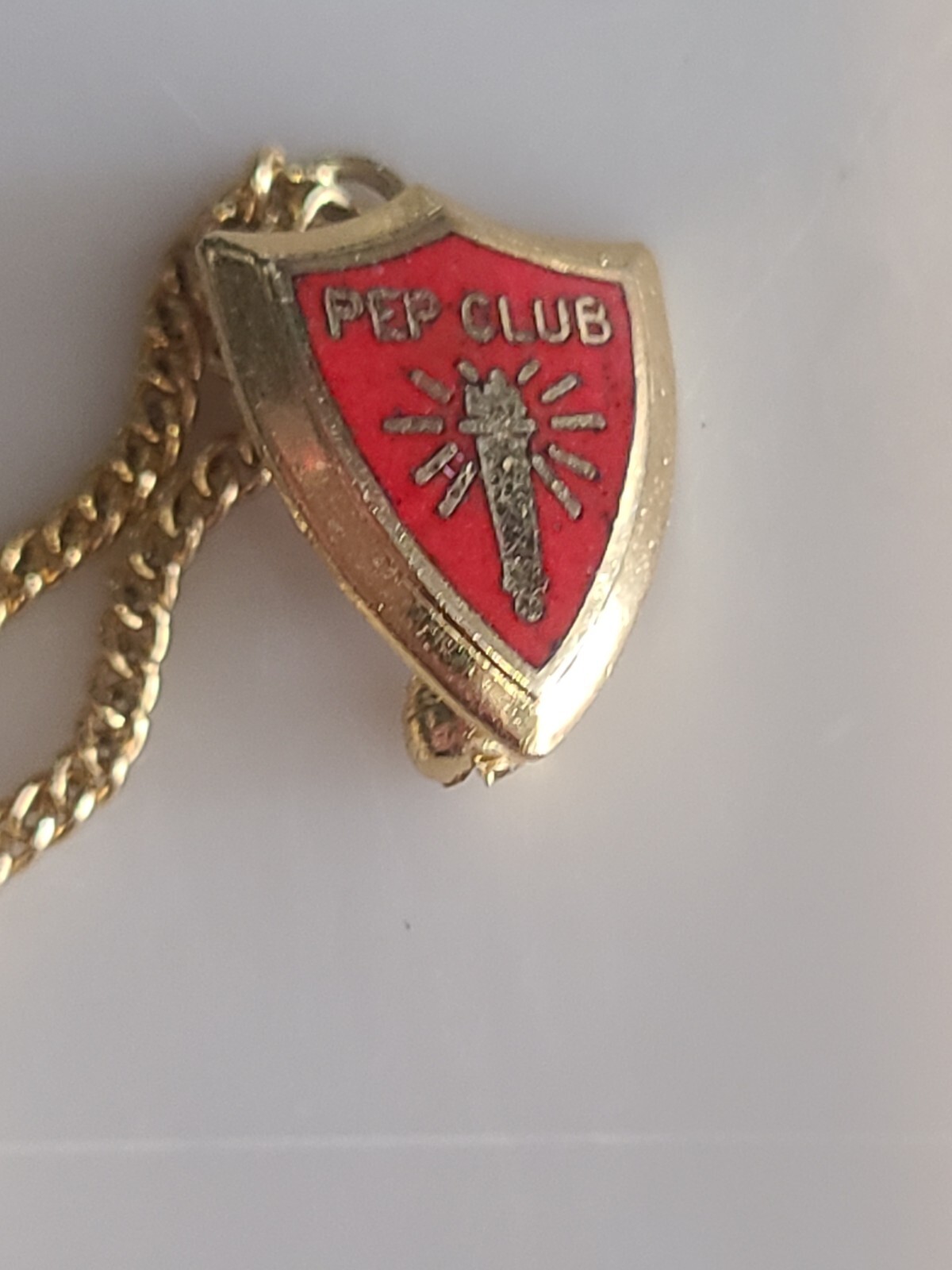 GCHS 1969 Pep Club 2 Piece Attached With Chain Gold Toned Adviser Pin ...