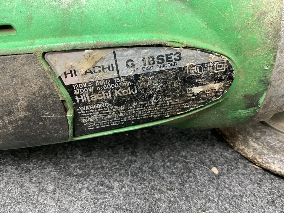 Hitachi G18SE3 110v Angle Grinder Garage Tool - Image 3 of 4